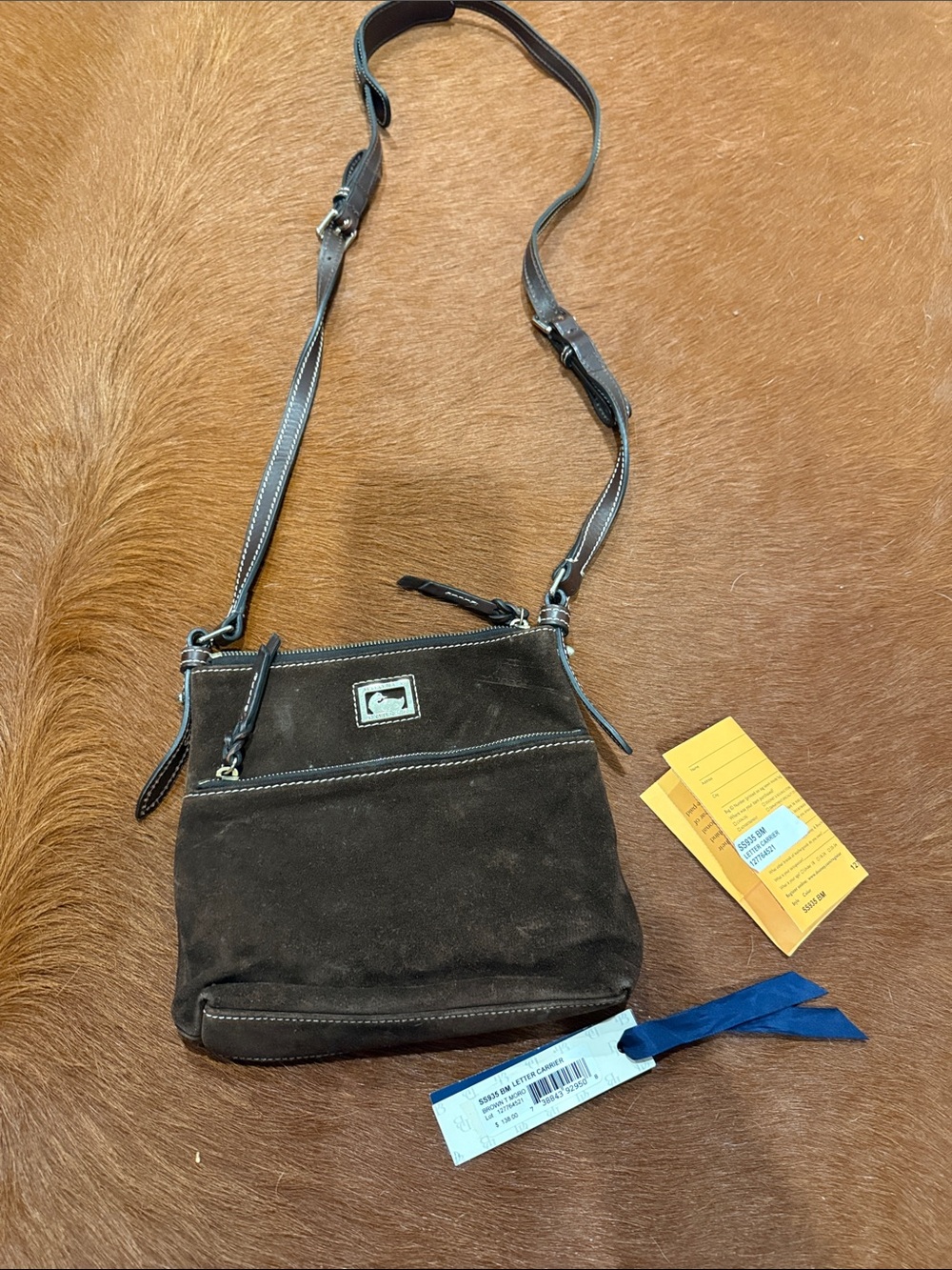 Dooney & Bourke Brown Letter Carrier purse